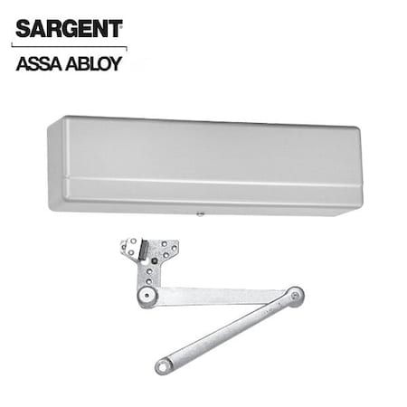 Sargent 1431 Series Surface Mechanical Closer Heavy Duty Hold Open Arm with Compression Stop Sprayed Aluminu SRG-1431-CPSH-EN